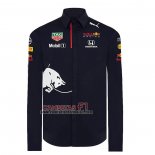 Camiseta Red Bull Racing F1 Negro Manga Larga