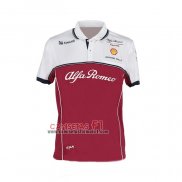 Polo del Scuderia Alfa Romeo Racing F1 2021 Blanco Rojo