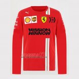Camiseta Scuderia Ferrari F1 Rojo Manga Larga