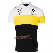 Polo del Renault F1 2020 Blanco Amarillo Negro