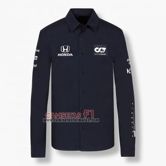 Camiseta Alpha Tauri F1 Negro Manga Larga